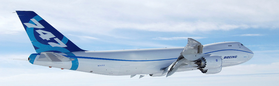 747-8 Frighter in Boeing livery